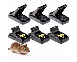 Knaak Muizenval - Muizenklem - Muizenvallen voor binnen & buiten - Mouse Trap - Muizengif Alternatief - 100% Pakkans - 6 stuks