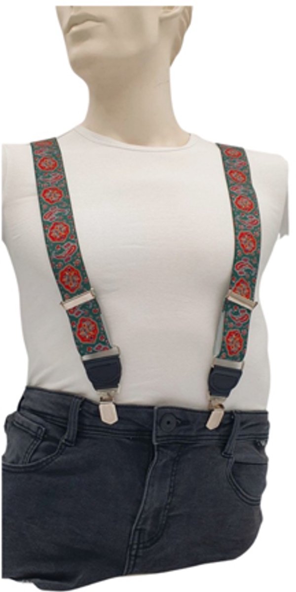 HENDRIK-GOLD Bretels PAISLEY Groen