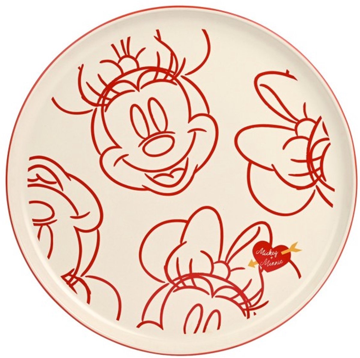 Minnie Mouse Valentine Dinner Plate