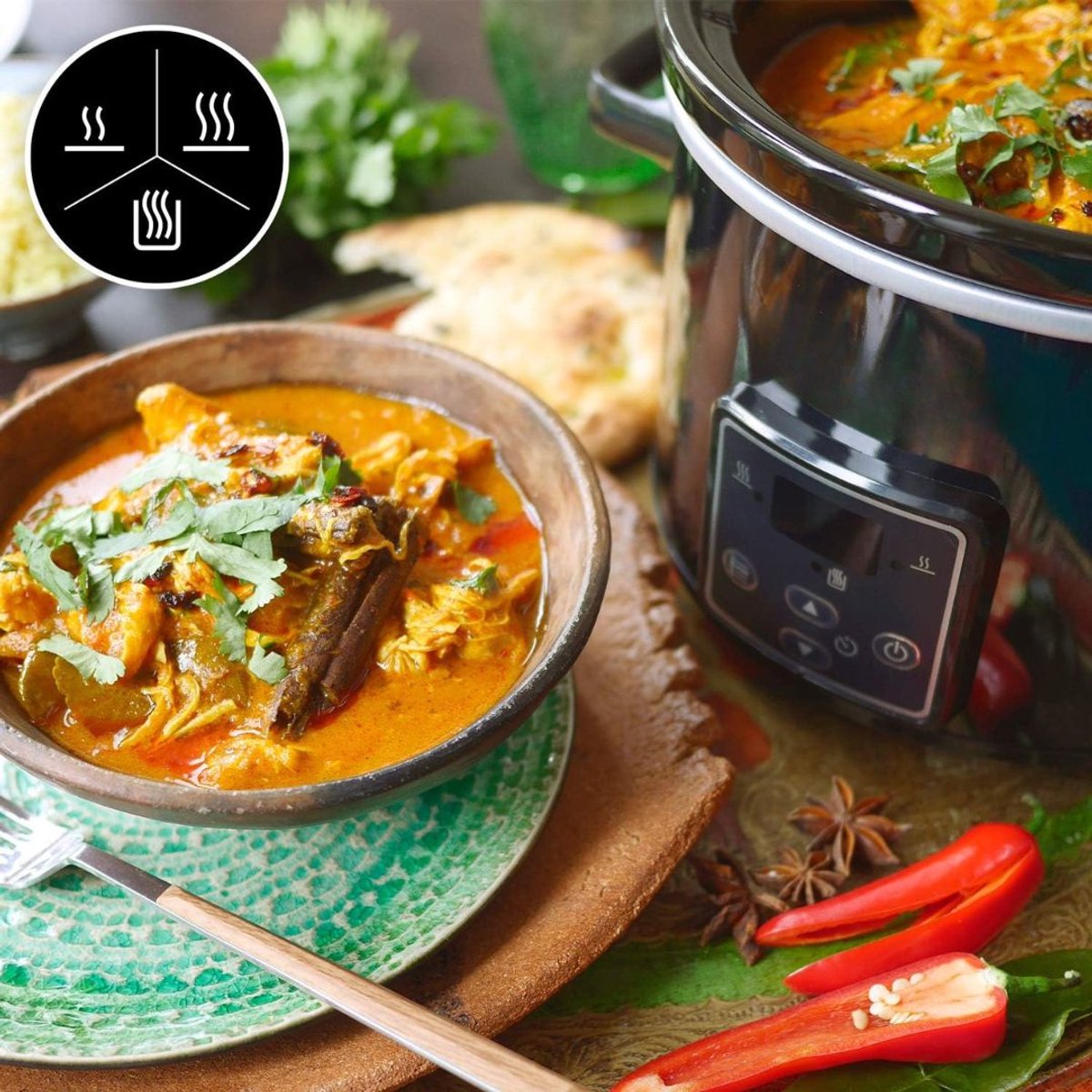 Slowcooker Met Timer - Slowcooker - Multicooker - Zwart - 28cm x 28cm x 21cm – foto 4