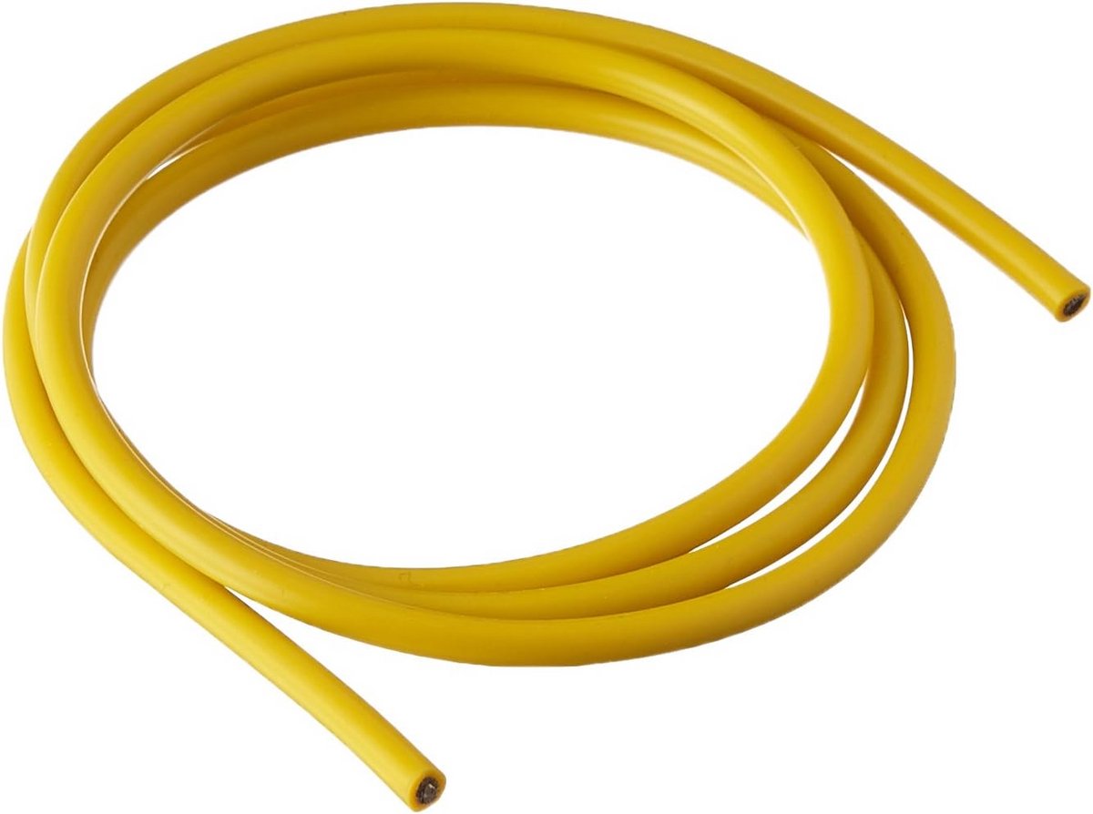 Siliconen Draad 11 AWG 1 Meter Geel - Hoge Ampere Toepassingen