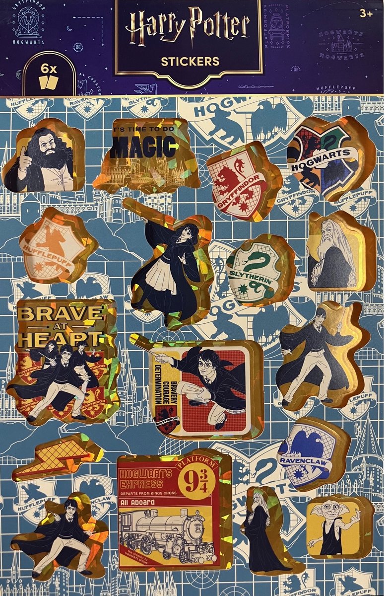Stickerboekje Harry Potter +/- 125 Stickers - 6 Pagina's - Stickers voor Kinderen en Volwassenen - Stickervellen