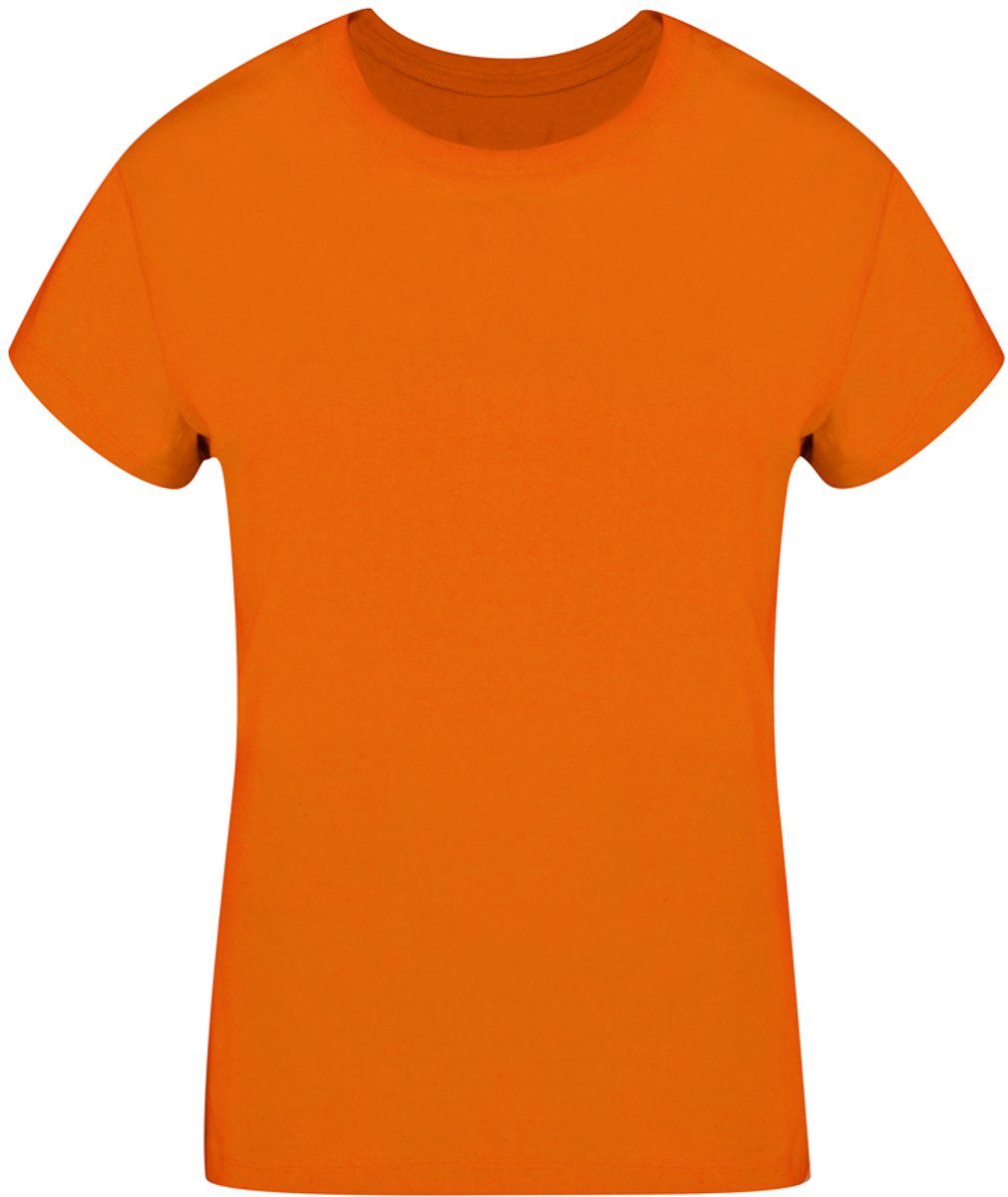 Oranje T-shirt - Koningsdag - EK - WK - Voetbal - Sport - Dames - 160 g/m² - Maat S