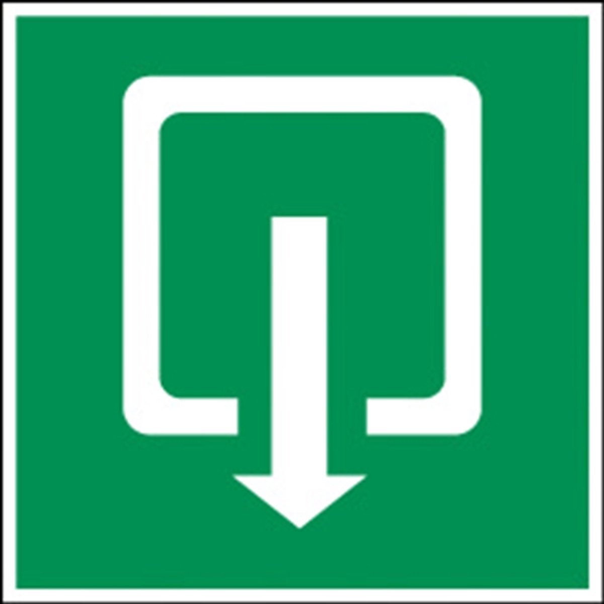 Picto Uitgang / Nooduitg. Sticker 100X100 Mm 800244