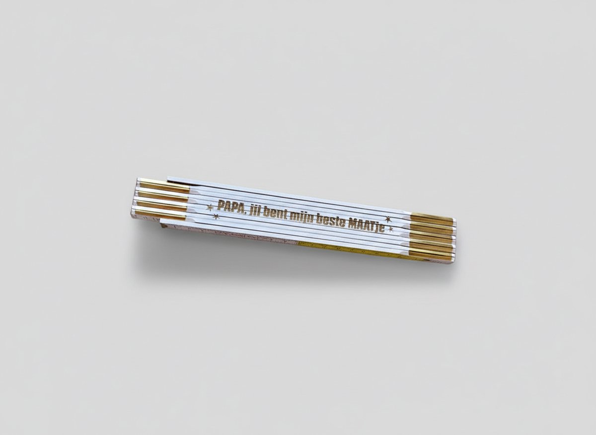 Houten duimstok – Papa jij bent mijn beste Maatje - vouwmeter – Hip met Pit Creaties - Gepersonaliseerde Vouwmeter Duimstok - "Papa jij bent mijn beste maatje" - Hout 2 Meter - Vaderdagcadeau - Gegraveerd - Meetlat - Verjaardag