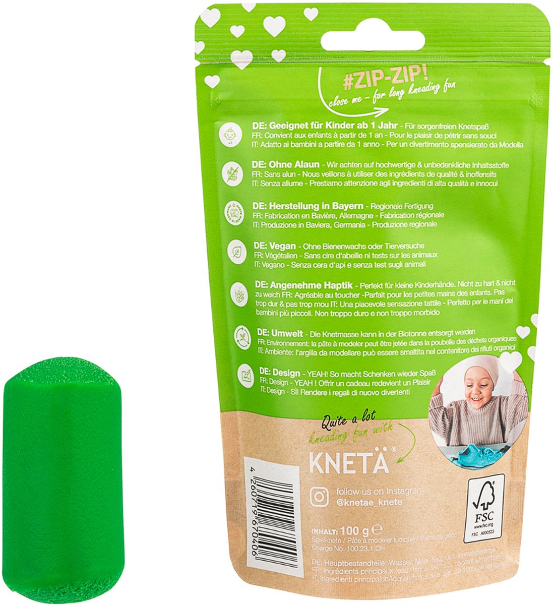 KNETA Vegan Speelklei - Groen 100g