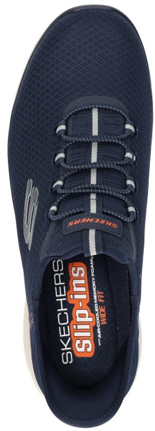 Baskets Skechers Slip-ins Wide Fit pour homme, bleues - Pointure 42 - Confort Extra - Mousse à mémoire de forme