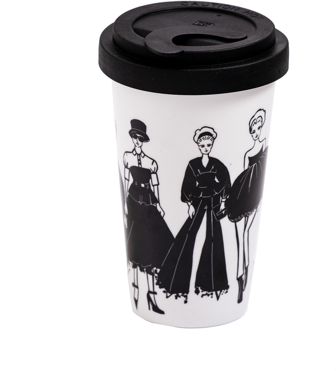 NJ Fashion Illustration Porzellan Coffee ToGo Becher