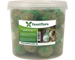 Famiflora mezenbollen - 35 stuks in emmer - Vetbollen met net