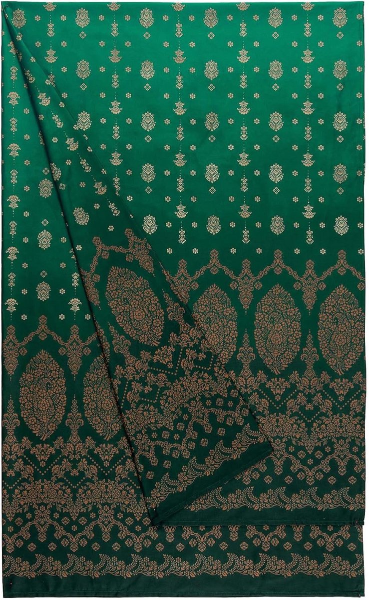 Grote Omslagdoek/Sprei 100% Katoen Saffiergroen 270x270 cm