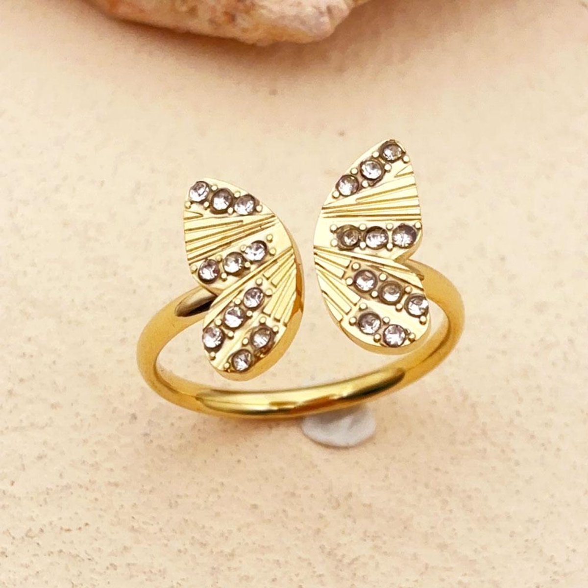 Ring Si Amor Sieraden RL0016-G Roestvrij Staal Kleur Goud