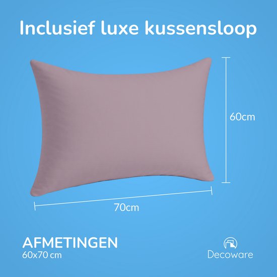 Decoware Peuter Dekbedovertrek Uni 120x150 cm - Roze - Katoen - Voor Peuterbed - Met Kussensloop — afbeelding 4