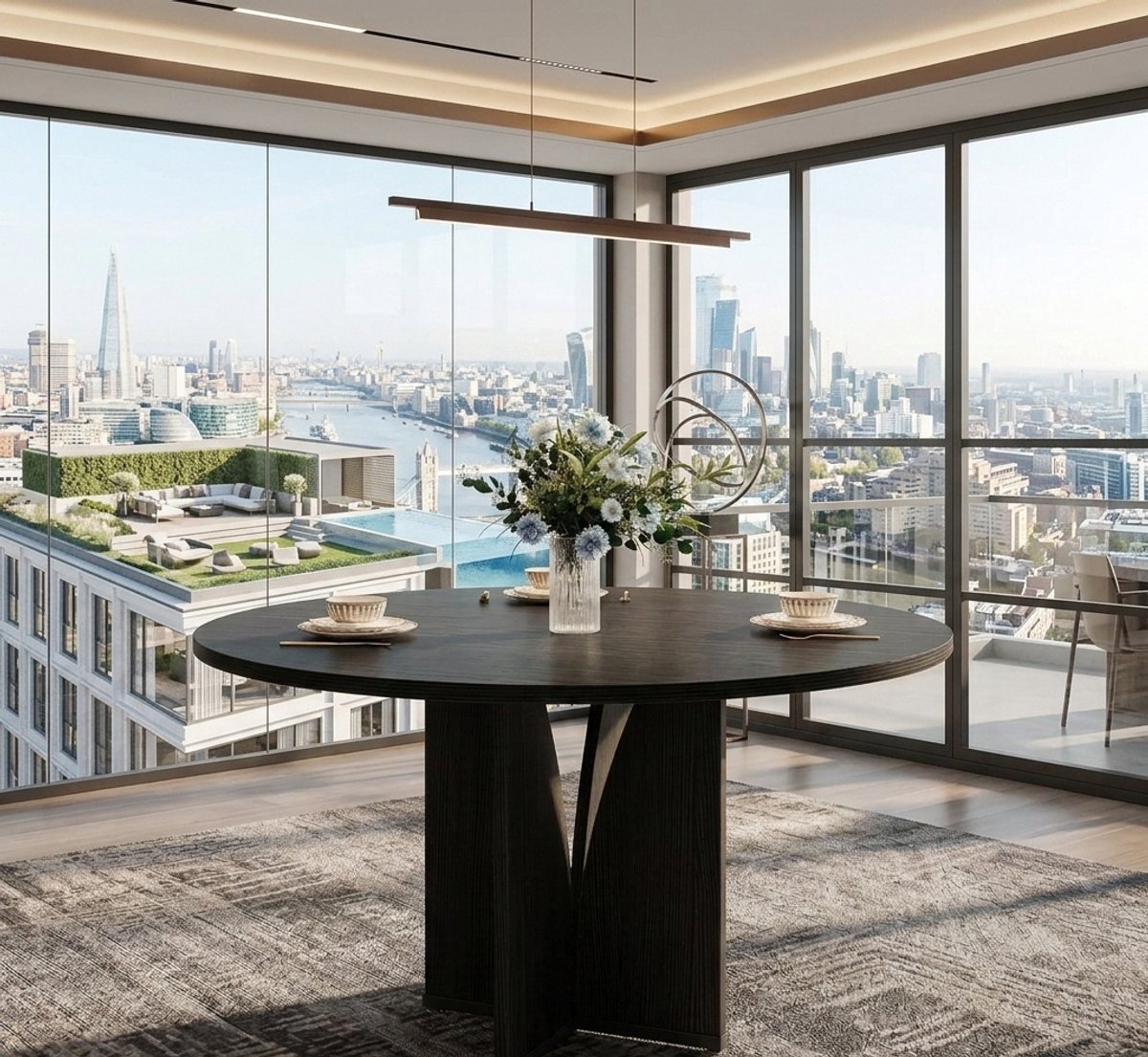 Ronde Eettafel 100 cm – Robuust Hout – Gezellige 4-Persoons Tafel – Landelijke Stijl – Casa Serena – 100 cm – Casa Dorada