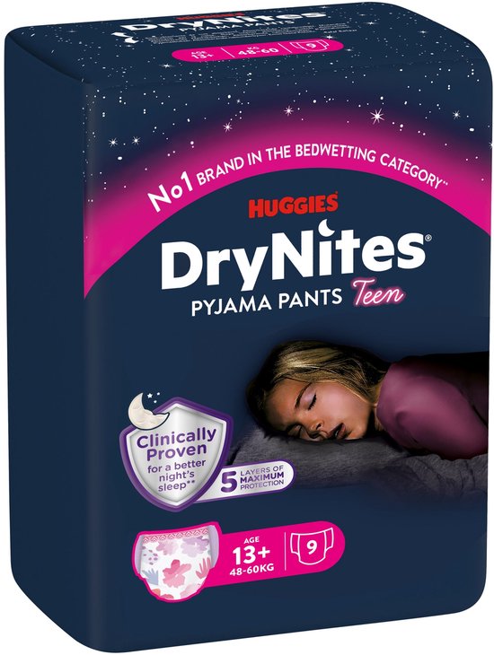 Huggies Drynites teen 13+kg girl 9 Stuks