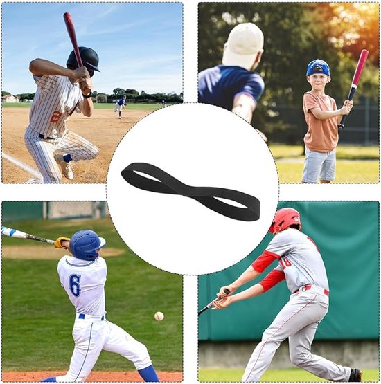 Golf Swing Trainer - 2 Stuks - Elastische Band - 23.8 X 3.8 Cm - Polsbandje - Armen Correctie - Houding - Golftrainingsmateriaal - Golfaccesoires - Golf Trainingsmateriaal - Geschikt Voor Handpositie & Verbeterde Swing - Zwart van Merkloos — afbeelding 2