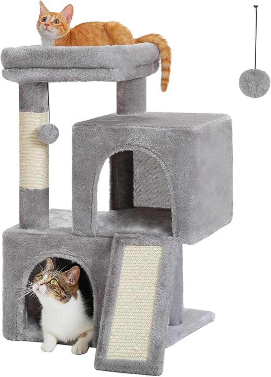 SCH® Krabton - Krabpaal - Krabton voor Katten- Grijs- 43 cm x 18 cm x 33 cm; 7.03 kg