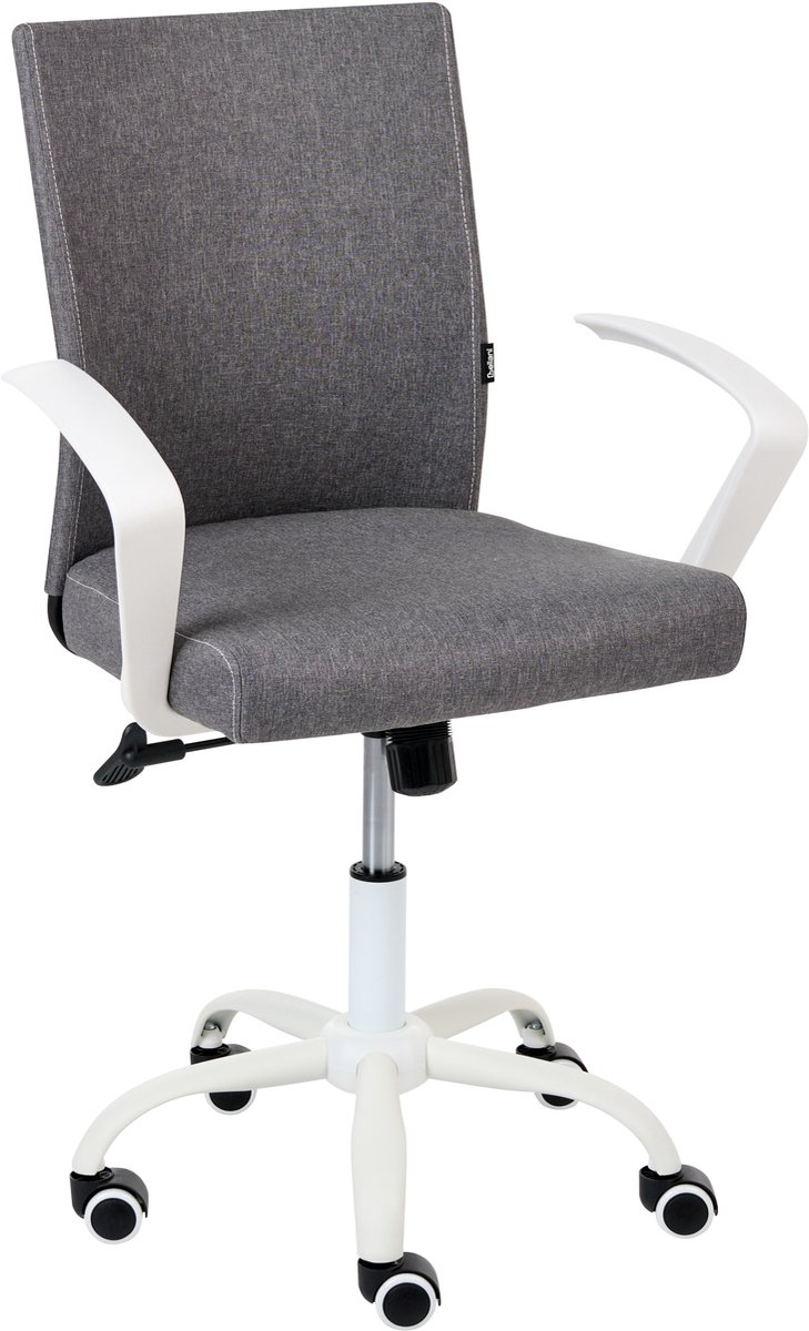 MODRA - Bureaustoel - Donkergrijs - Polyester