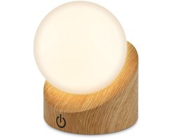 BRILONER Sora - Oplaadbare Mini Tafellamp - warm wit licht tuinverlichting - IP54 buitenverlichting - draadloos - dimbaar - voor binnen en buiten - 10 x 8 x 9 cm
