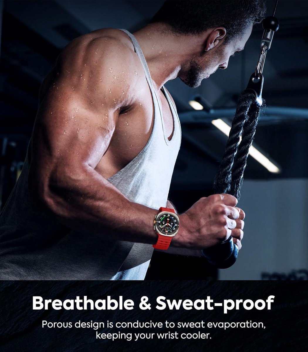 Siliconen Sport horlogebandje voor Samsung Galaxy Watch 47mm - Ademend en Waterdicht - Marine Band Accessoires