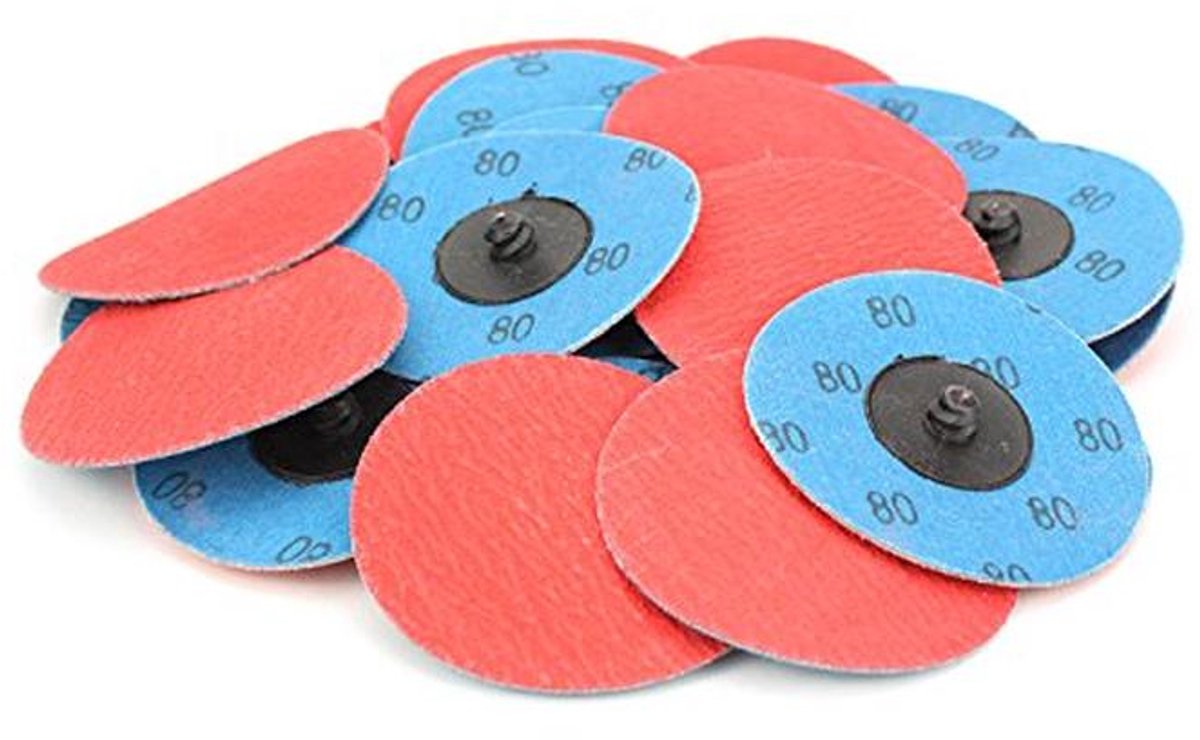 Keramische Schuurschijven 7,6 cm Korrel 80 - Snelwisselbaar voor Metaal en Precisiewerk - 25 Stuks