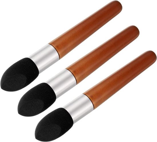 Grote Blending Stump Artist Blending Spons Pen, 3 Stuks Wasbare Herbruikbare Wrijven Spons Borstel Schets Modificatie Spons Pen Art Blenders Tool voor Tekening Correctie, Bruin Rood