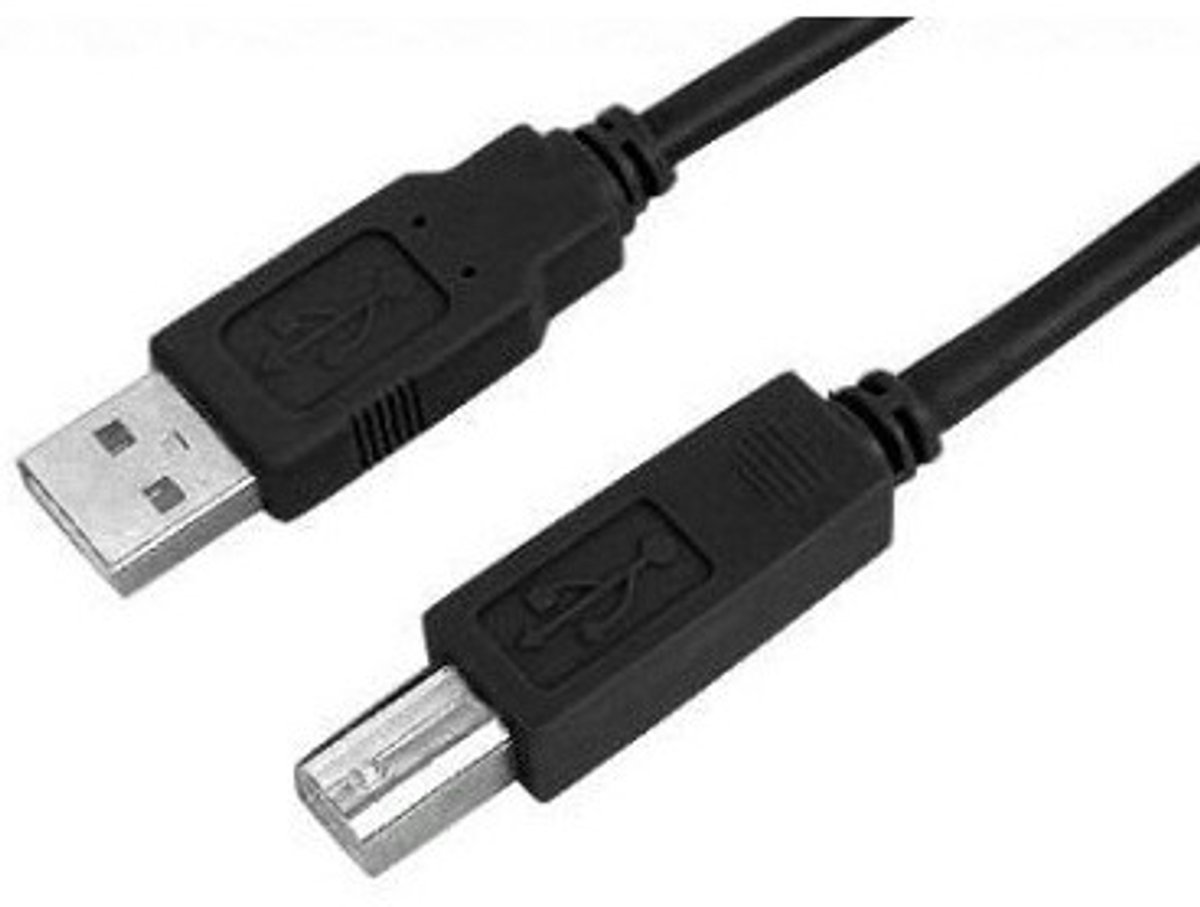 nuovaVideosuono USB A-USB B, 1.5m M-M USB-kabel USB 2.0 1,5 m Zwart
