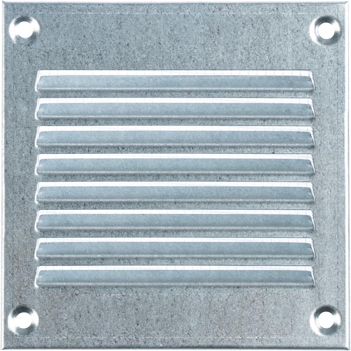 Verzinkt Ventilatierooster 100x10 cm met Insectengaas | Afvoerluchtrooster Metaal