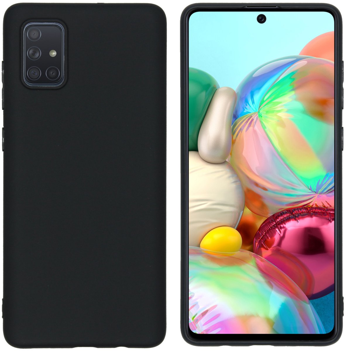 imoshion Hoesje - Geschikt voor Samsung Galaxy A71 - Color Backcover - Zwart