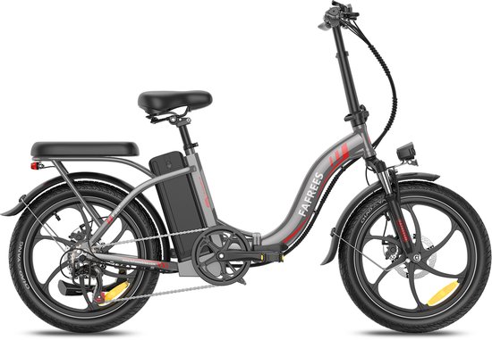 Fafrees F20+ Elektrische Fiets - 250W Motor - 36V 20Ah Accu - 20x3" Banden - 90km Bereik - 25 km/u Snelheid - Grijs van FAFREES — afbeelding 2