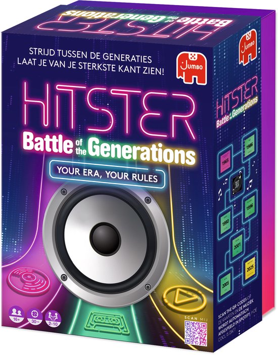 Hitster - Battle of the Generations - Nederlandstalig Partyspel - Actiespel - Muziekspel
