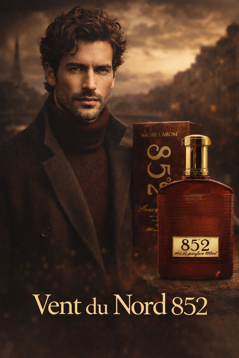PARFUM CADEAU TIP - Franse Heren Parfum - Vent du Nord 852 - een heerlijke zeer populaire houtachtige Eau de Parfum - met Sandelhout, en Ceder - met gratis broekzak verstuiver.
