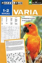 Puzzeltijd Varia Puzzelboek – Niveau 1–2 Sterren – 96 Pagina’s Voor de echte Puzzelaar