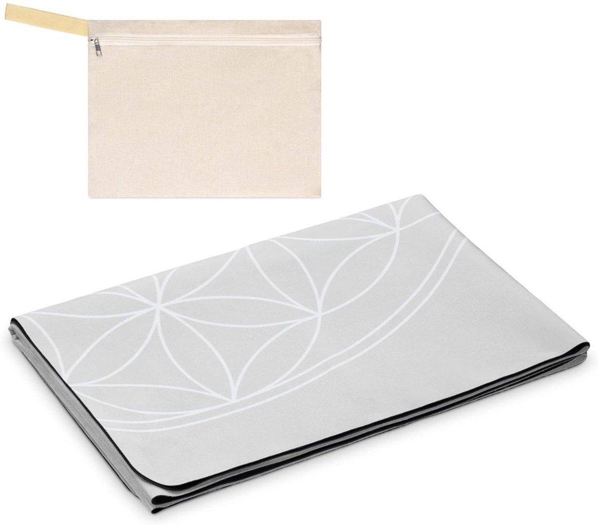 Opvouwbare yogamat voor op reis - 1,5 mm dikke yoga mat voor yoga, pilates, training en fitness - Met antislip en draagtas