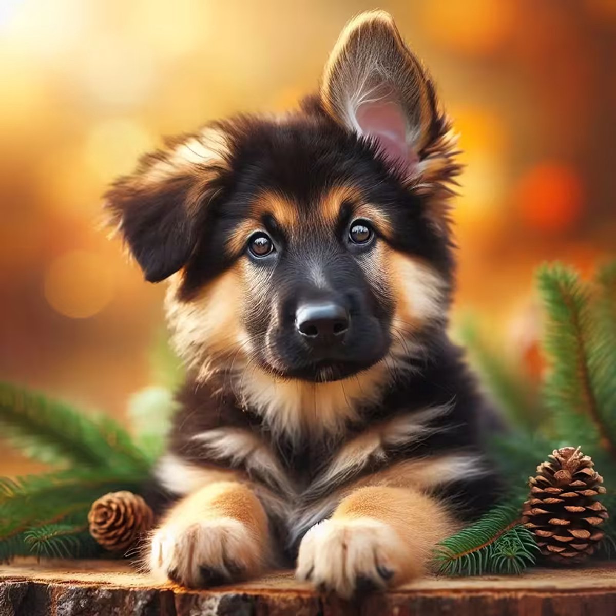 diamond painting puppie herder20 x 20 cm