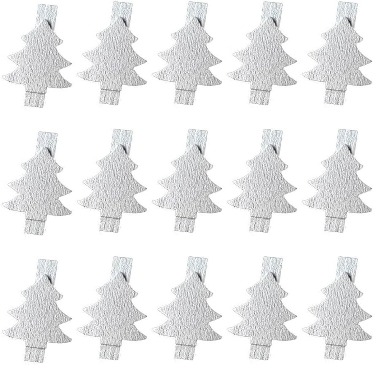 100 stuks houten wasknijpers - decoratieve klemmen voor Kerstmis en bruiloft