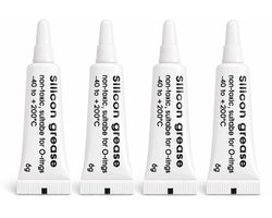 4x Siliconenvet - smeermiddel zetgroep - geschikt voor oa. espresso apparaat - koffiezetapparaat - 4x tube a 6 gram - Vergelijkbaar met HD5061 - 421946017941