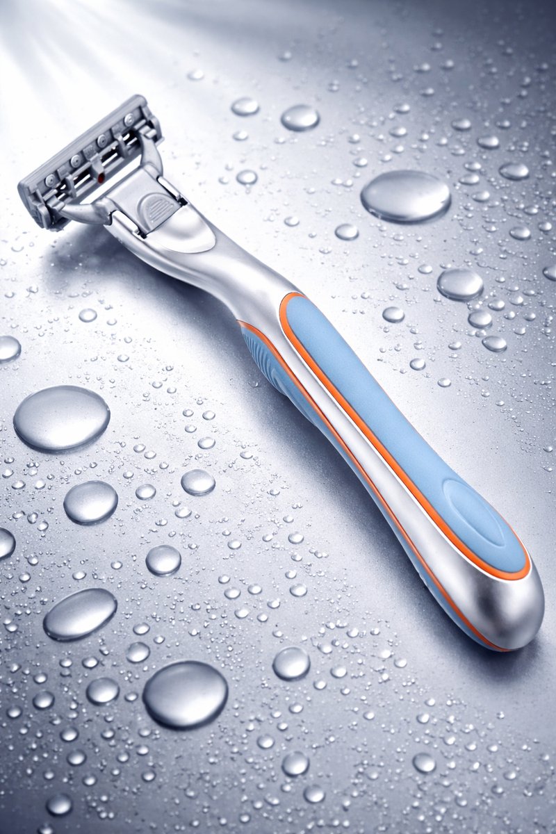 Scheermes Set - Scheermeshouder met 2 Scheermesjes- Metaal - Antislip - Shave