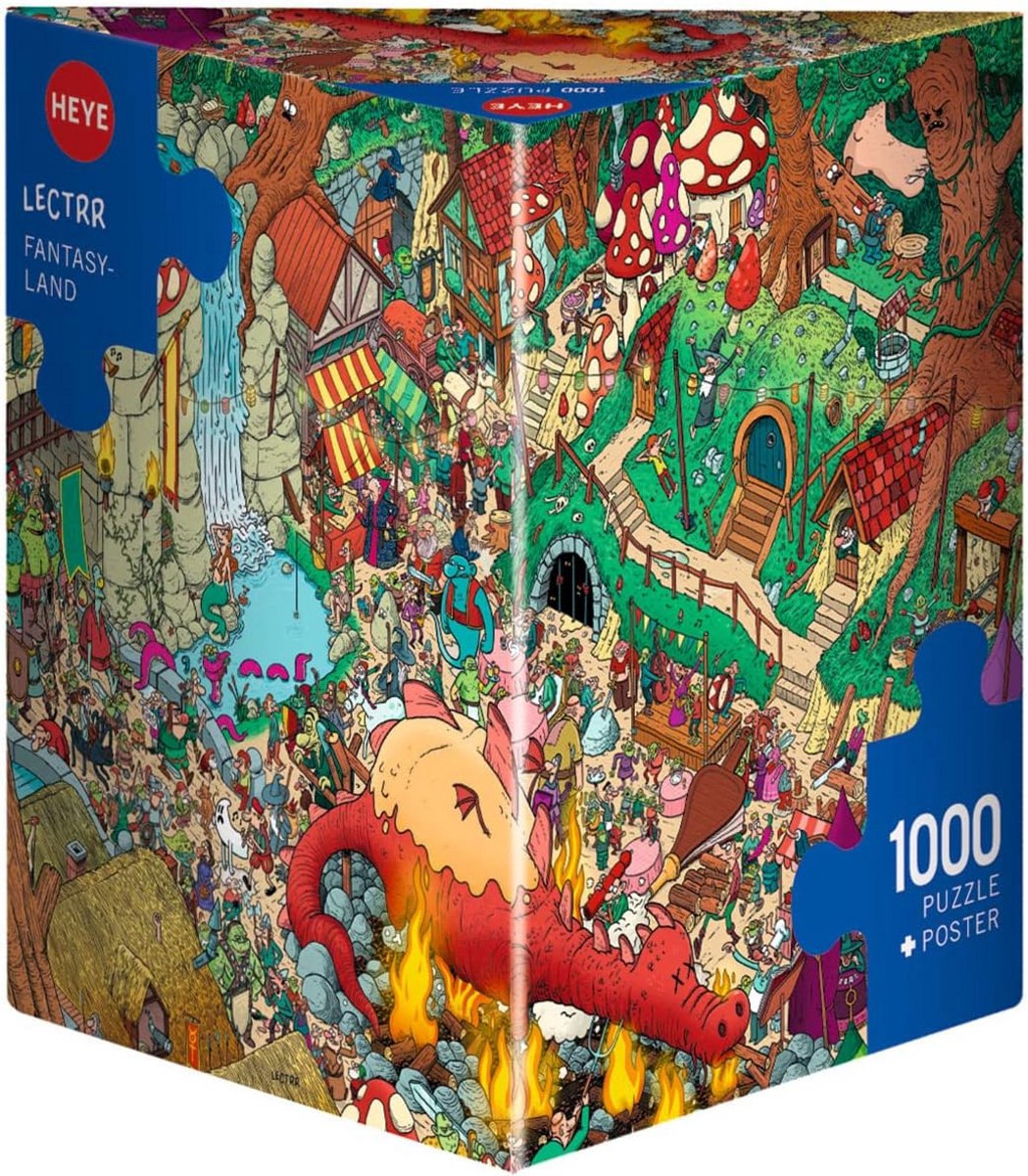 1000 Delen Puzzel Fantasyland Cartoon Illustratie