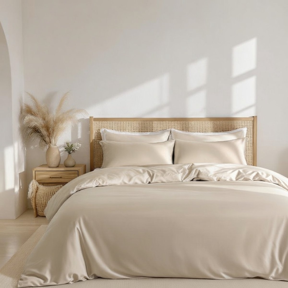 Dreamers Den Dekbedovertrek TENCEL™ Lyocell - Zand - Lits-jumeaux (240 x 200 / 220 cm)