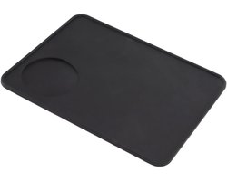 Tamper Mat - Koffiezetapparaat mat - Siliconen - Antislip - Bescherm het aanrechtblad - Koffiemachine bescherming - Koffiemat - Koffiepoeder pers pad - Poederperskussen - Geschikt voor Thuisbarista’s - Geschikt voor espressomachines - 20*15cm - Zwart