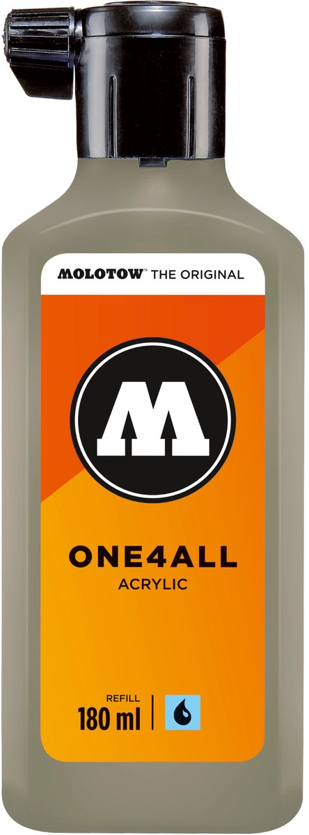 Molotow ONE4ALL™ - 180ml Steengrijs Midden navul Inkt op acrylbasis
