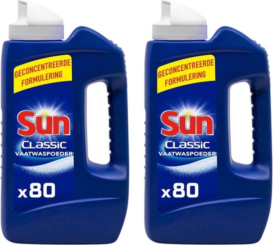 Sun Classic Vaatwaspoeder - 2 x 80 wasbeurten Voordeelverpakking