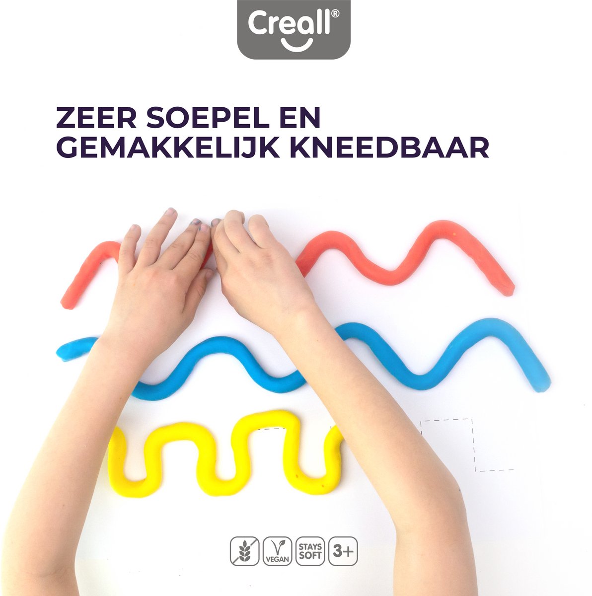Creall Supersoft boetseerklei - groen - hersluitbare emmer - 1750 gram - glutenvrij - gemaakt in Nederland — afbeelding 3