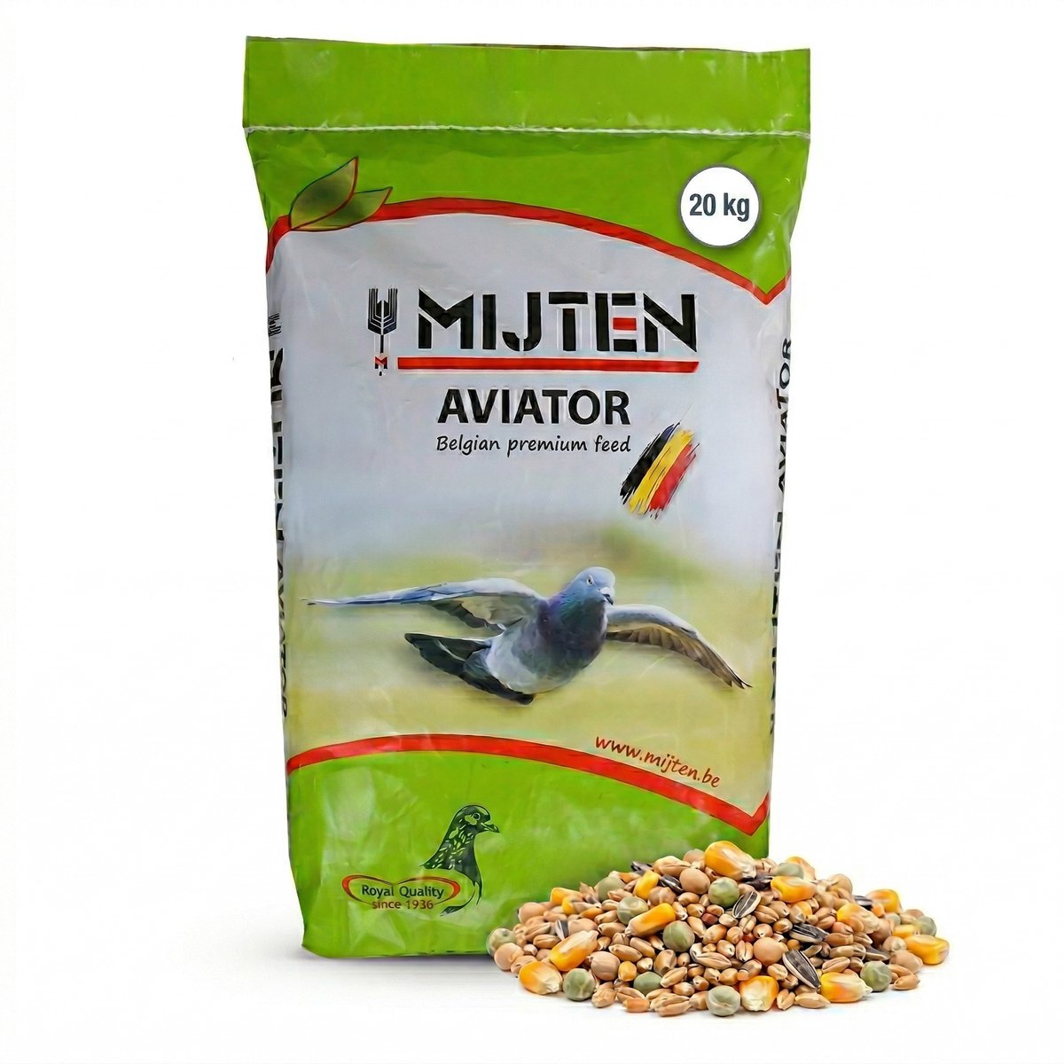 Mijten Duivenvoer Aviator - Complete Vogelvoer 4 Seizoenen - Duivengraan Duivenkorrel - Sportduiven Sierduiven - 20kg