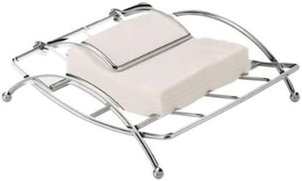 Servettenhouder - Tafeldecoratie - Keuken Organisatie - Stevig Metaal - Chroom