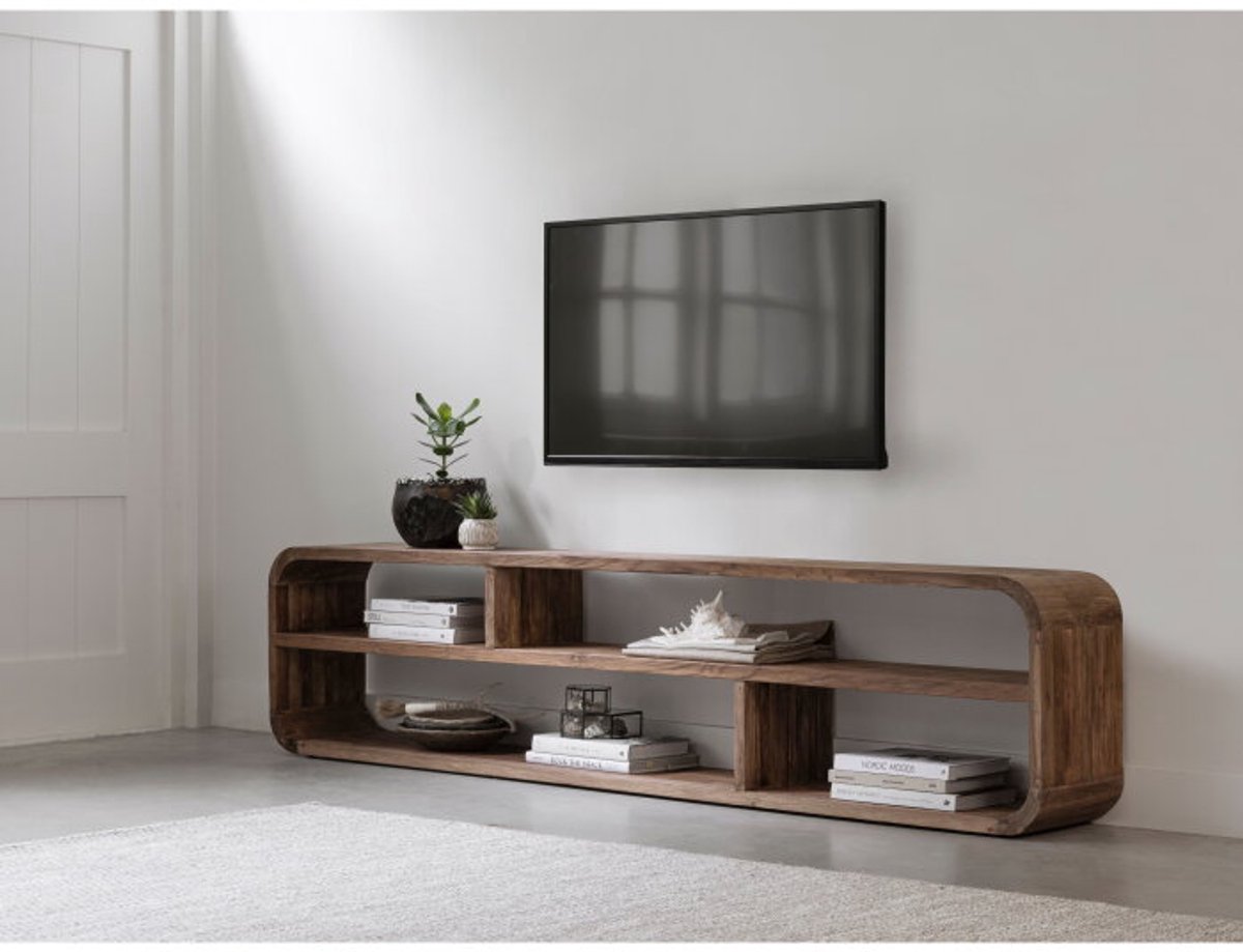 MUST Living TV stand Corso large,50x220x30 cm, extreme rustic teakwood