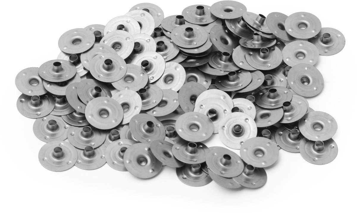 TopWosk - Blaszki voor Kaarsen - 14mm - 100 stuks - Verzinkt Staal