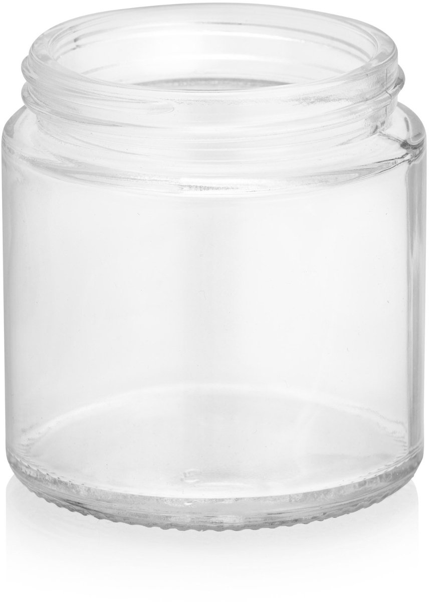 TopWosk - Glazen Pot voor Kaarsen 120ml - Helder - 58/400 Schroefdraad - 119g