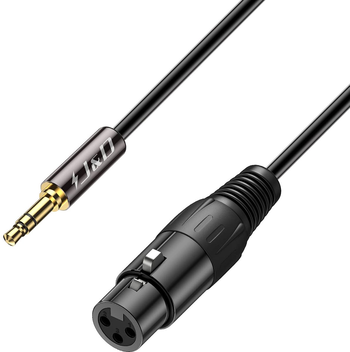 Microfoonkabel Adapter - XLR naar Jack - Audio Opnames - Vergulde Connectoren - 27 Meter - Zwart