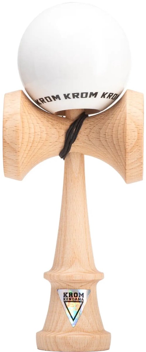 KROM Kendama POP LOL - CK Shape - Beukenhout - 18 cm - Wit